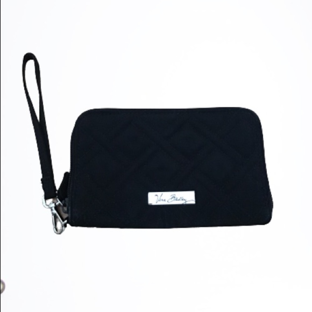 NWT Vera Bradley Black RFID Grab & Go Wristlet